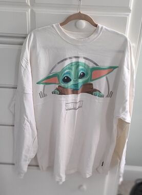 Disney Star Wars The Mandalorian Baby Yoda Grogu Cotton Spirit Jersey Size L